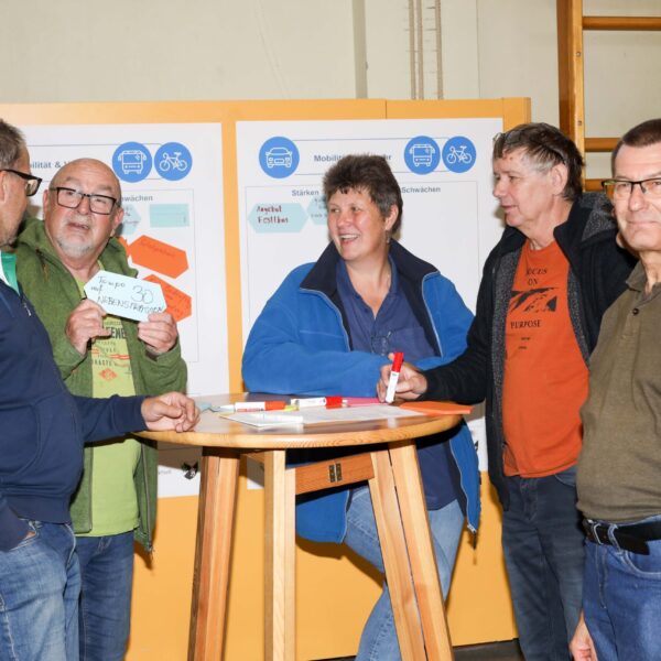 An gut besuchten Thementischen sammelten Interessierte gemeinsam Stärken und Schwächen der Gemeinde, entwickelten Maßnahmen und diskutierten Visionen für Bockfließ.