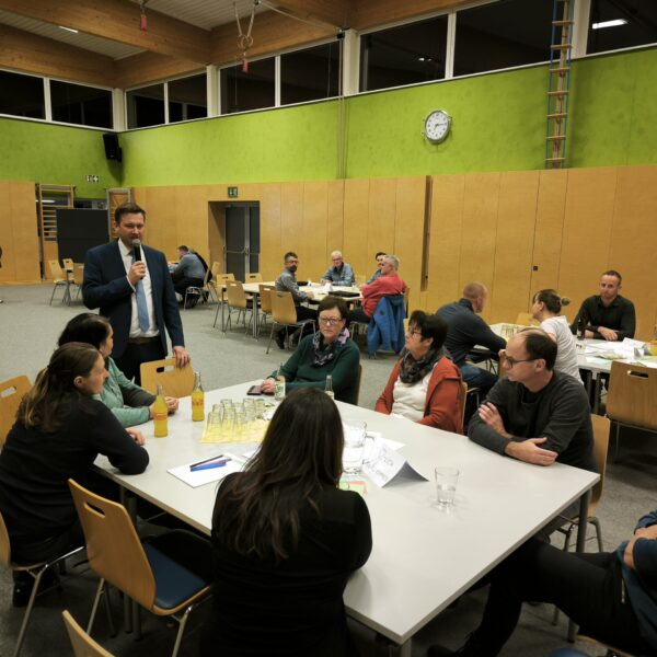 Rund 30 Personen nahmen jeweils an beiden Workshop-Tagen teil und arbeiteten in sechs Themenfeldern an den Leitzielen, Projektideen und auch der gemeinsamen Vision.