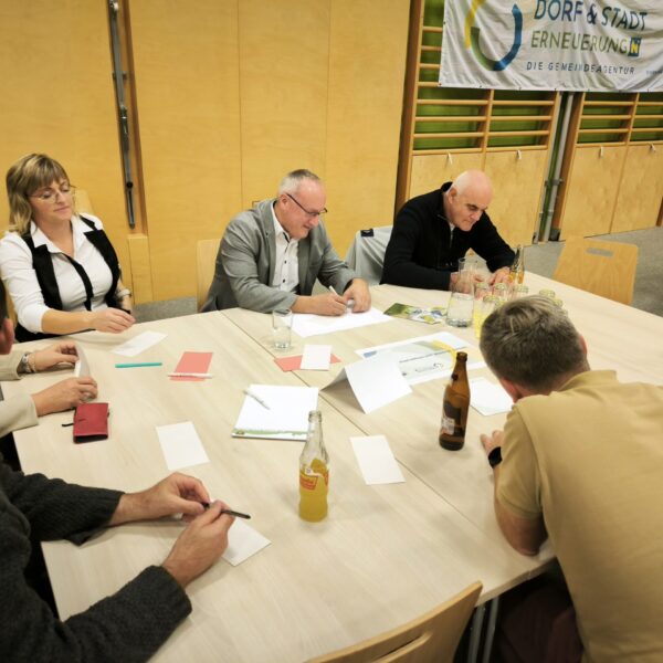 Rund 30 Personen nahmen jeweils an beiden Workshop-Tagen teil und arbeiteten in sechs Themenfeldern an den Leitzielen, Projektideen und auch der gemeinsamen Vision.