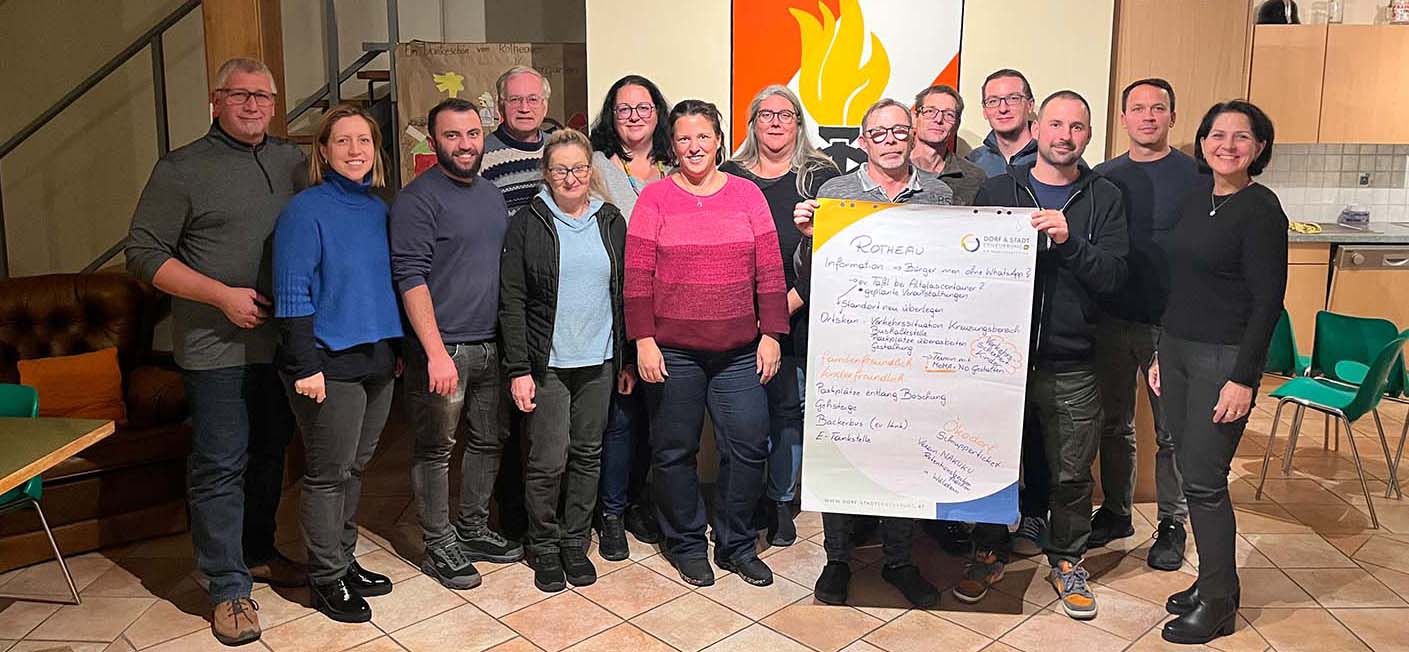 Das wichtigste Thema beim Ortsgespräch Rotheau war die Entschärfung und Umgestaltung des Kreuzungsbereichs vor allem hinsichtlich der Verbesserung der Verkehrssicherheit für Schulkinder.