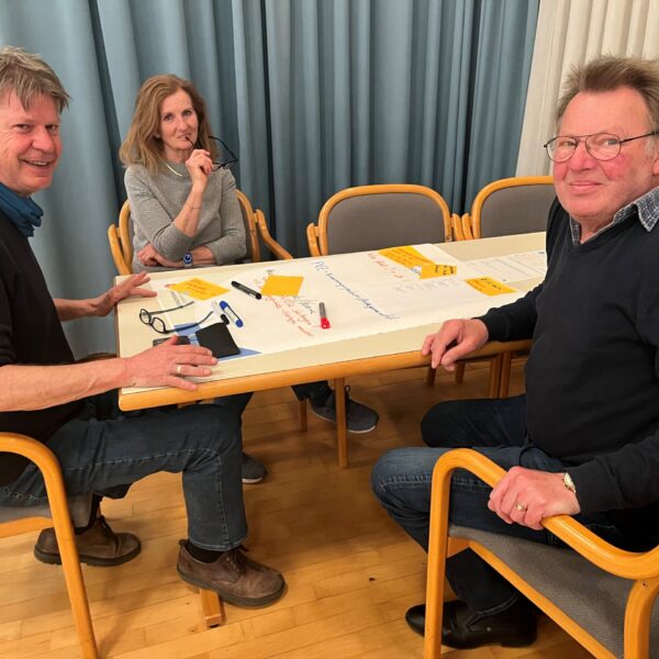 Der Projektbeirat bereitete das Bürgercafé vor: Auf Basis der Bürgerbefragung wurden zentrale Themen und Schwerpunkte gemeinsam erarbeitet.