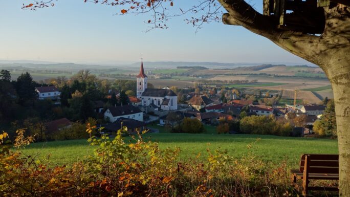 Blick auf die Katastralgemeinde Murstetten
